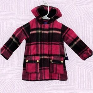 Madden Girl Toddler Pink Plaid Hooded Jacket NWT